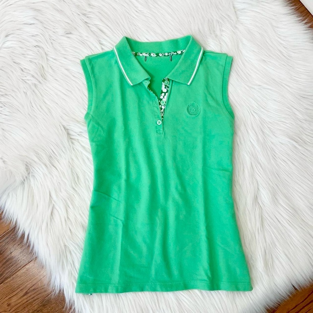 Vintage 00s green sleeveless polo shirt 🌷by Liz Claiborne